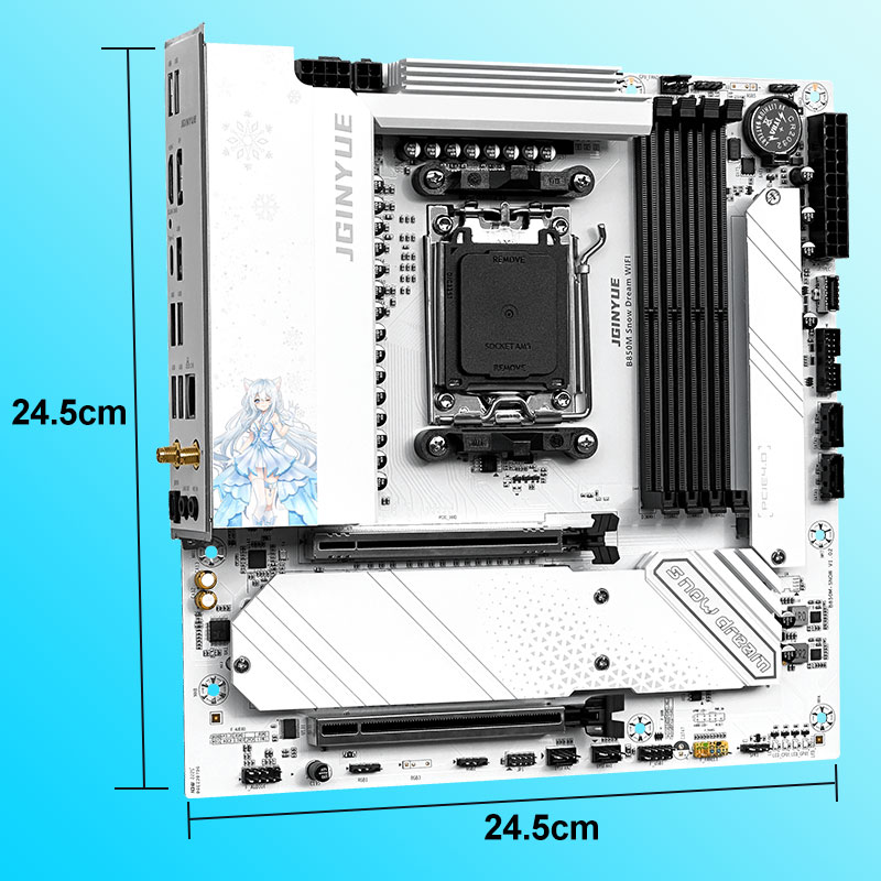 JGINYUE B850M Snow Dream, plac - Am5 Micro Atx Pcie 5.0 Motherboard reseña y precio